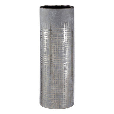 Embra Large Grey and Silver Vase