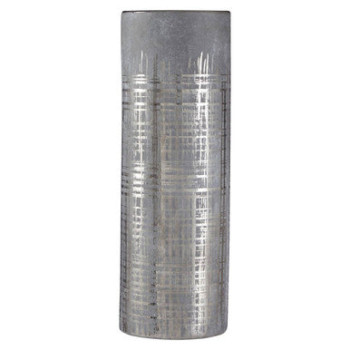 Embra Large Grey and Silver Vase