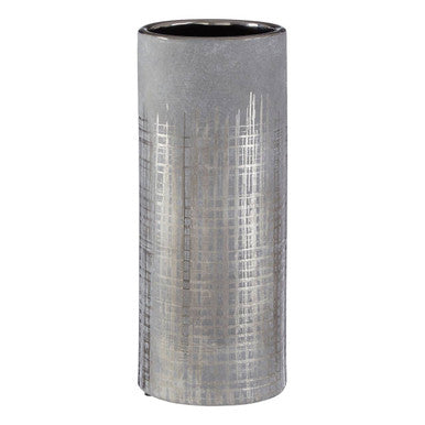 Embra Small Grey and Silver Vase