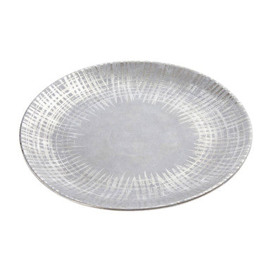 Embra Silver and Grey Decorative Plate
