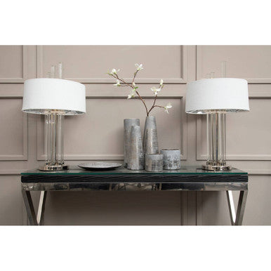Embra Silver and Grey Decorative Plate