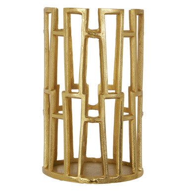 Delphi Small Candle Holder in Gold Finish
