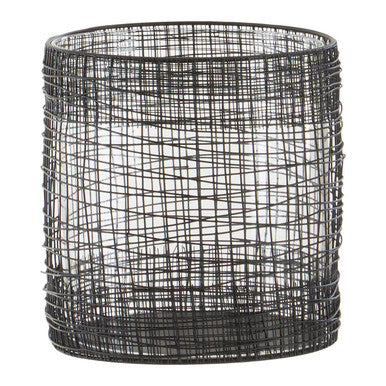 Trento Woven Wire Candle Holder with Glass Insert