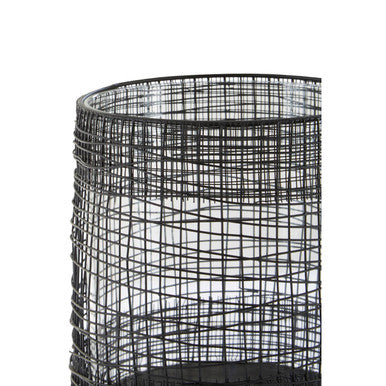 Trento Woven Wire Candle Holder with Glass Insert