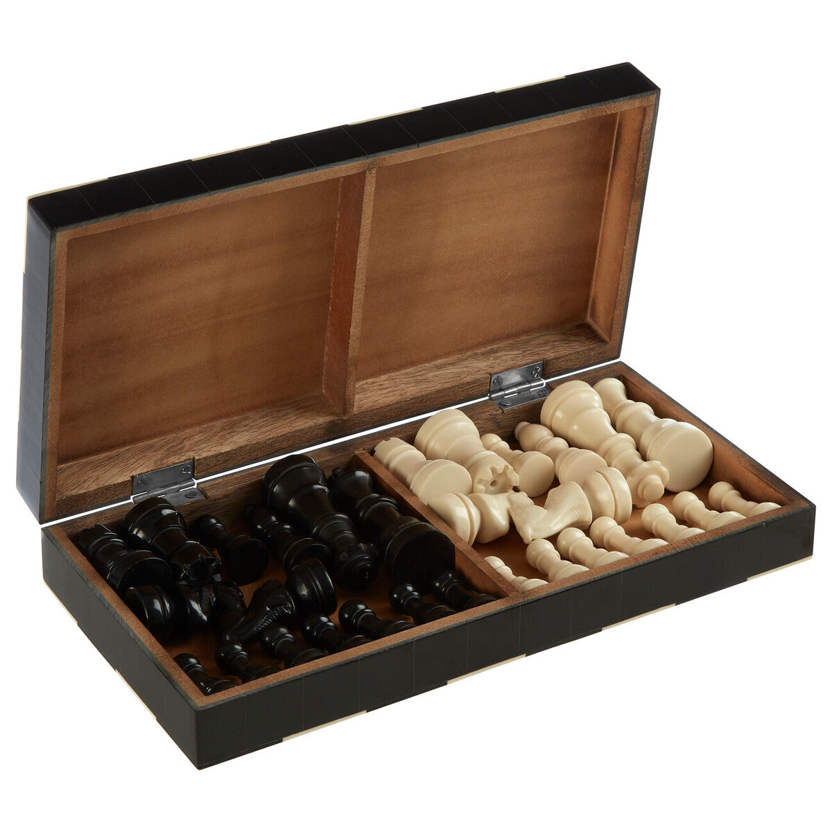 Churchill Games Black And White Foldable Chess Set