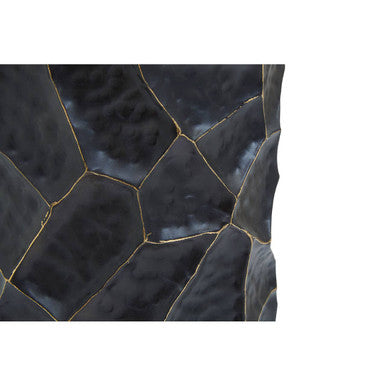 Akola Black and Gold Metal Small Vase