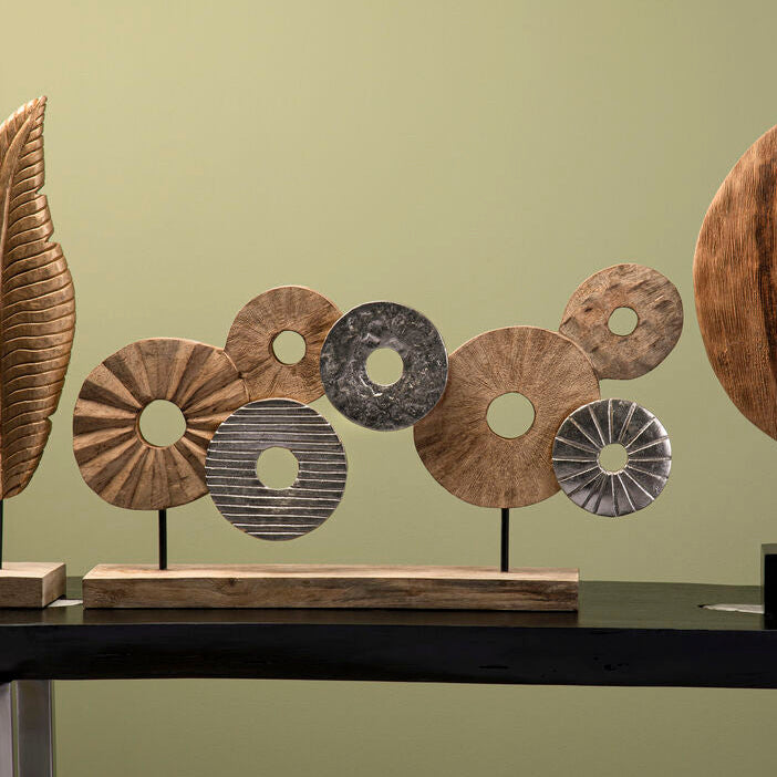 Elementi 7 Disc Wooden Sculpture