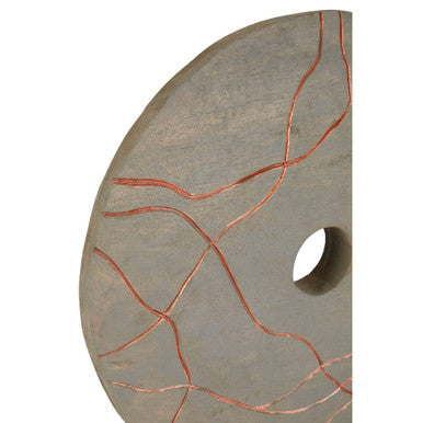 Vena Round Wooden Sculpture