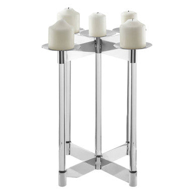 Lucita Silver Candelabra.