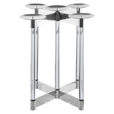 Lucita Silver Candelabra.