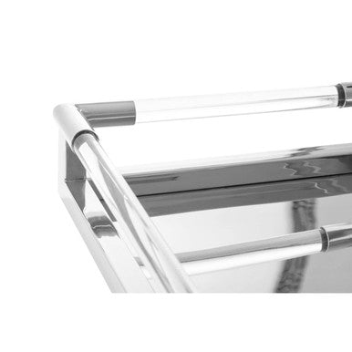 Lucita Silver Finish Rectangular Tray