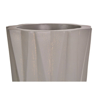 Darnell Small Grey Faceted Planter