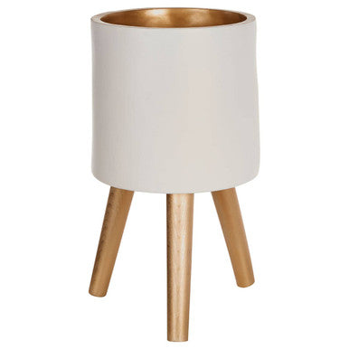 Darnell Small White Planter
