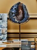 Black and Gold Agate Sculpture | Bowerbird