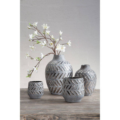Helaine Grey and Silver Small Planter