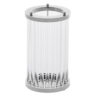 Franklin Large Silver and Glass Candle Holder