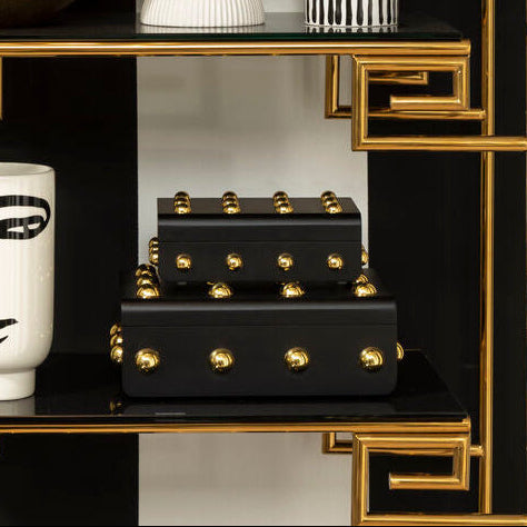 Frida Large Black and Gold Trinket Box