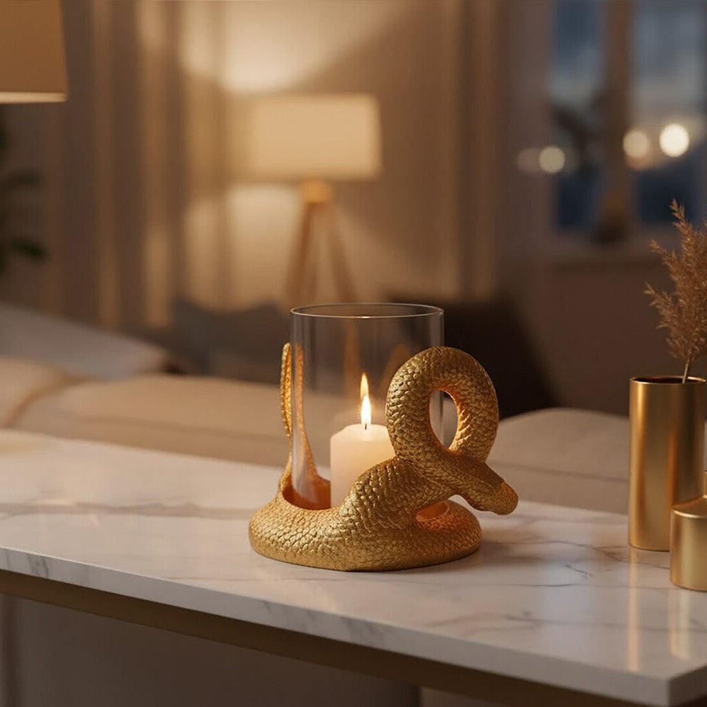 Serpent Gold Candle Holder