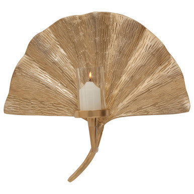 Prato Ginkgo Medium Wall Sconce Candle Holder