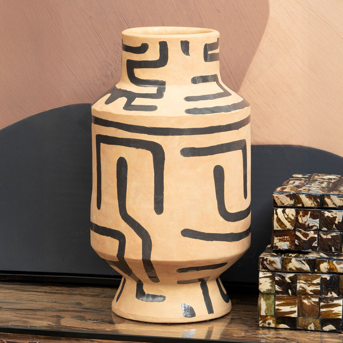 Barren Hand Painted Earthenware Vase