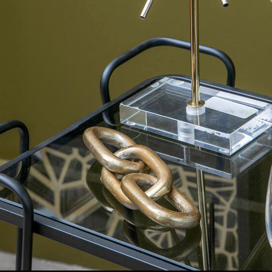 Prato Small Gold Aluminium Chain Sculpture