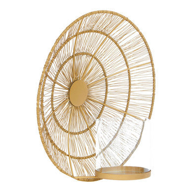 Enzo Gold Wire Wall Sconce Candle Holder