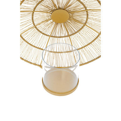 Enzo Gold Wire Wall Sconce Candle Holder