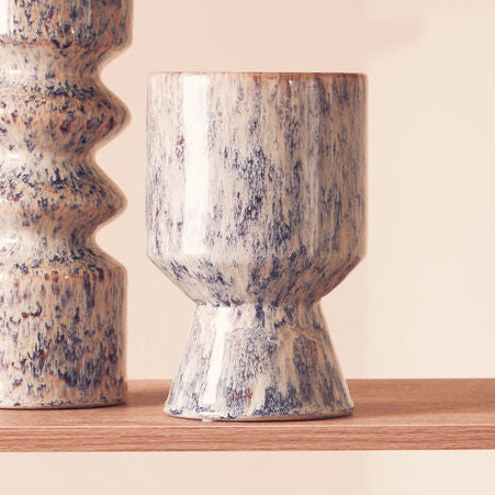 Shai Small Beige Speckled Planter