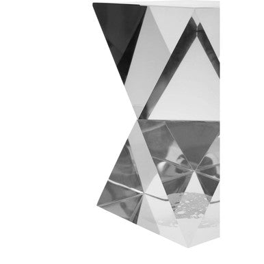 Carrie Set Of 2 Crystal Geometric Bookends in Grey Finish