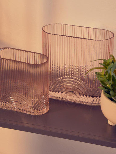 Bardi Large Pink Glass Vase