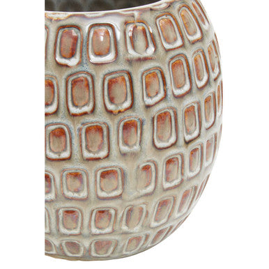 Yana Small Cream Textured Ceramic Planter