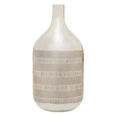Briella Glass Vase in Silver and Copper