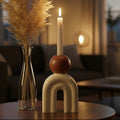 Candle Holder with Cream Base | Utica