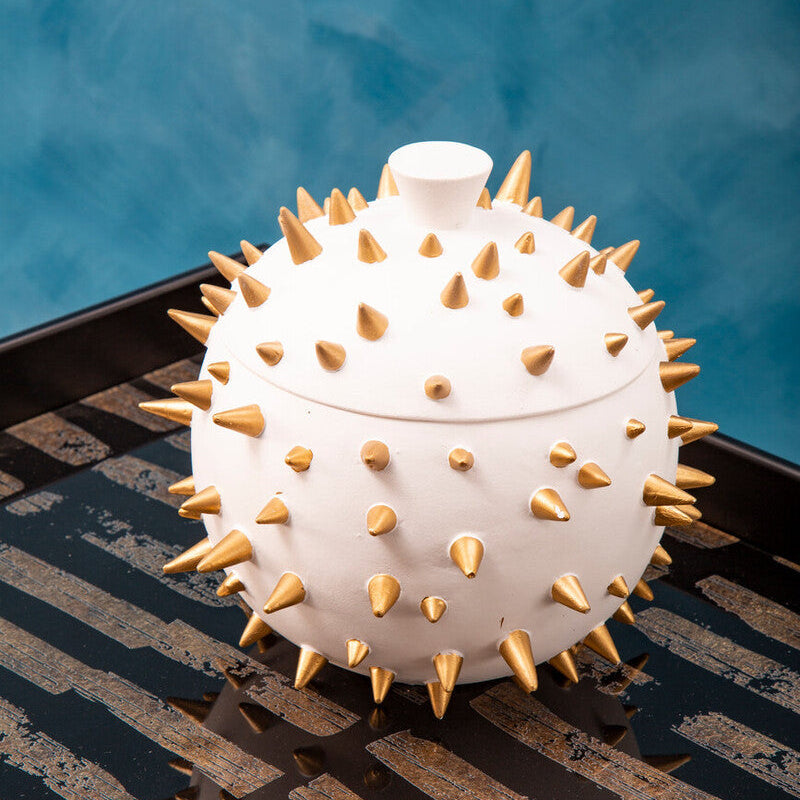 Picos White and Gold Spikes Small Box