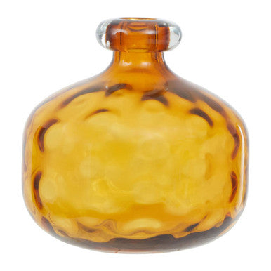 Huda Amber Glass Bottle Vase