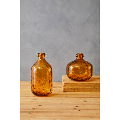 Huda Amber Glass Bottle Vase