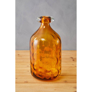 Huda Amber Glass Bottle Vase