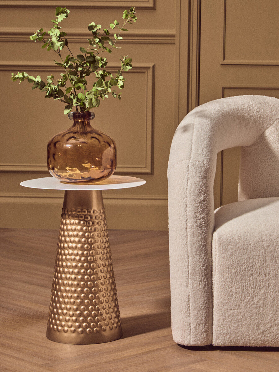 Huda Amber Glass Bottle Vase