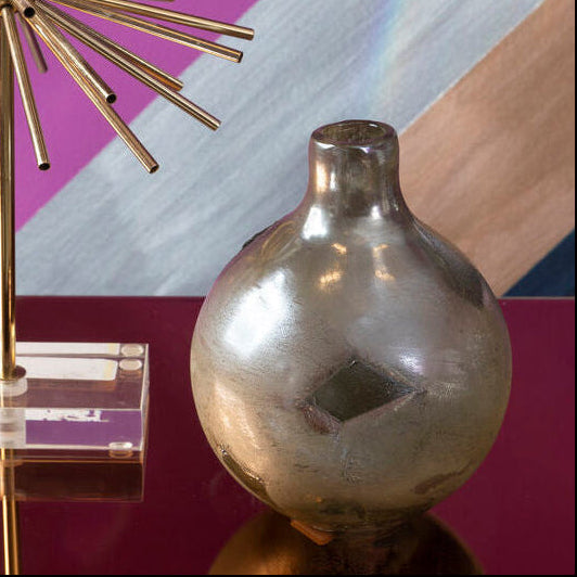 Herbie Small Metallic Effect Bottle Vase