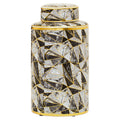 Large Marble Effect Pattern Ceramic Jar | Doria