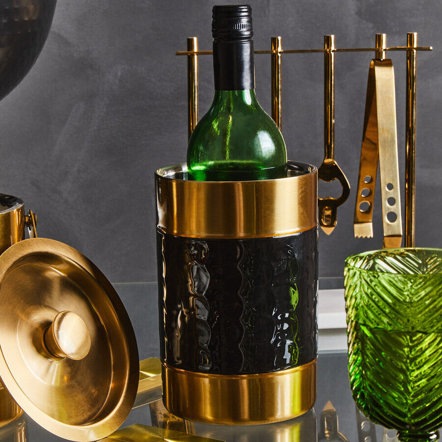 Carolina Black Enamel Wine Cooler