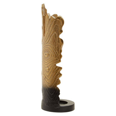 Deomali Black and Gold Finish Large Ombre Candle Holder