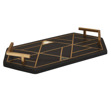 Oriana Black Slate with Mother of Pearl Inlay Tray