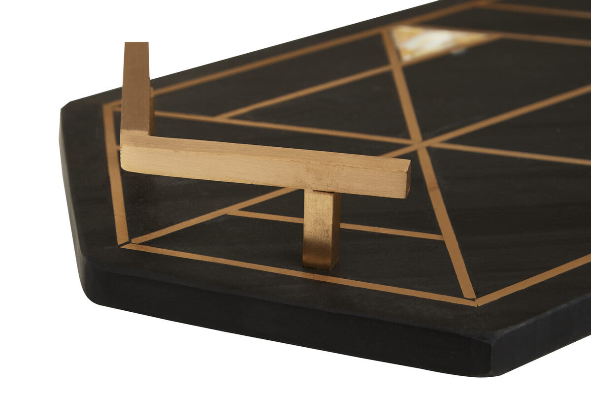 Oriana Black Slate with Mother of Pearl Inlay Tray