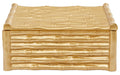 Large Gold Finish Bamboo Effect Trinket Box | Hiba