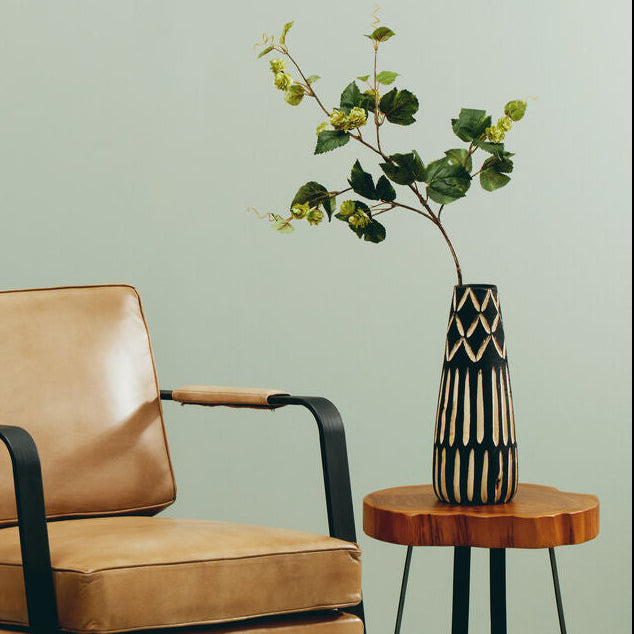 Small Engraved Wooden Vase | Arlo
