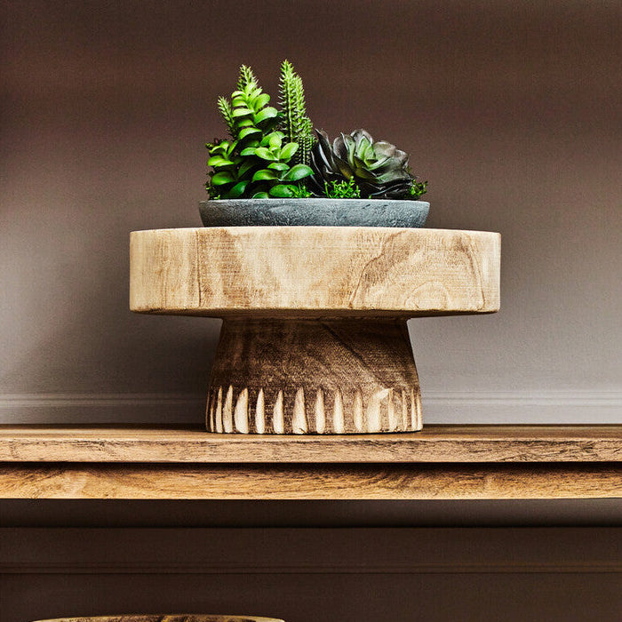 Arlo Natural Engraved Round Bowl
