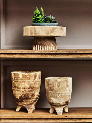Arlo Natural Engraved Round Bowl