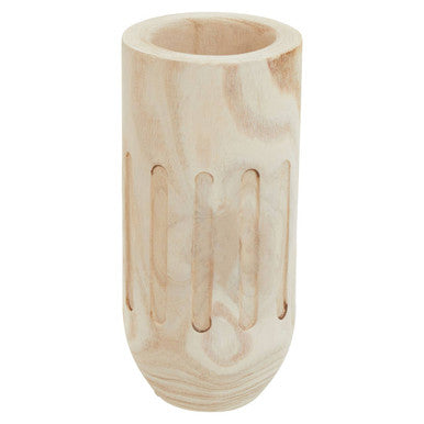 Natural Engraved Wooden Vase | Arlo