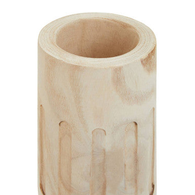 Natural Engraved Wooden Vase | Arlo